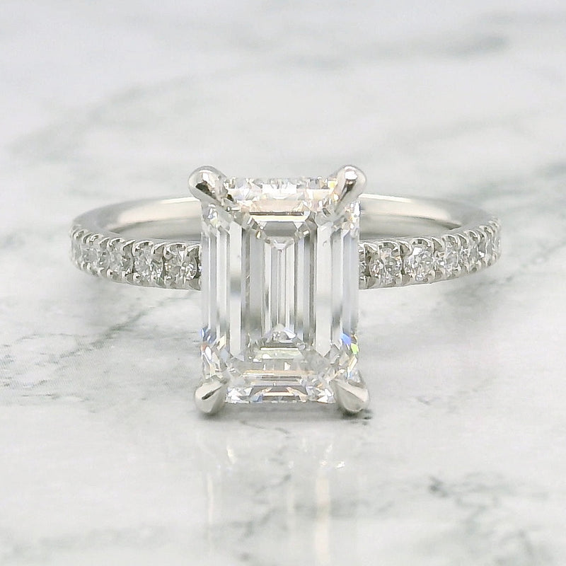 Lab Grown Emerald Diamond Ring - 1 CT+