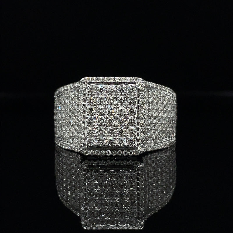 14K White Gold Gents Ring - 2.79CT