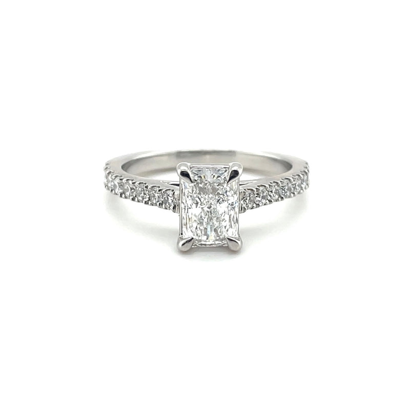 Lab Grown Radiant Cut Solitaire Ring – 1ct +