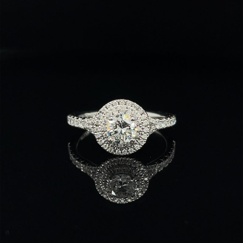 Round Cut Double Round Halo Ring
