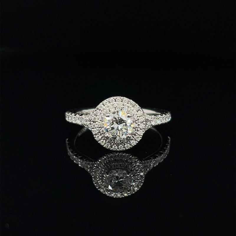ROUND CUT DOUBLE ROUND HALO RING