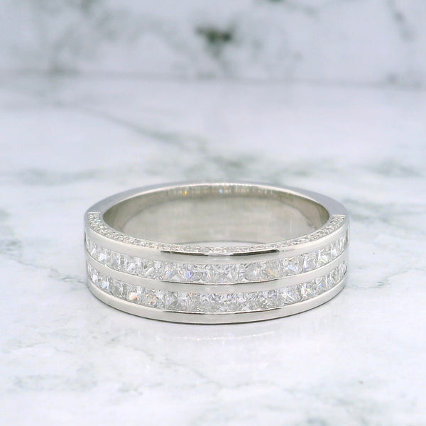 Wedding Band With Princess Cut Diamonds