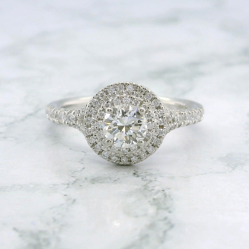 Round Cut Double Round Halo Ring