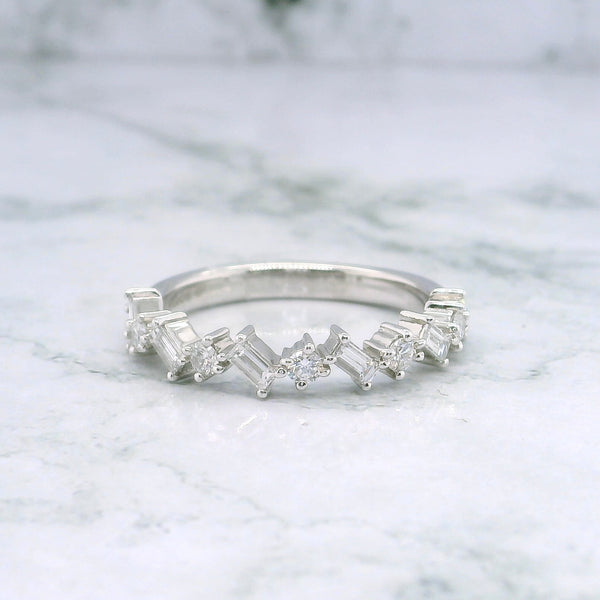 Baguette & Round Diamond Eternity Band