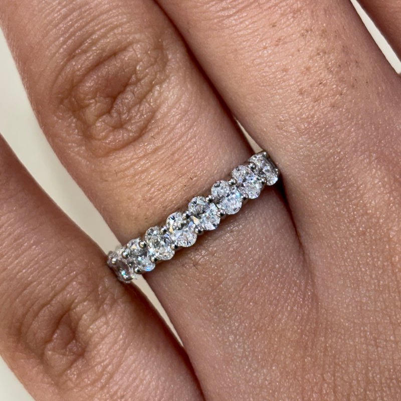 Oval Diamond Wedding Band – Taj Jewels UK1