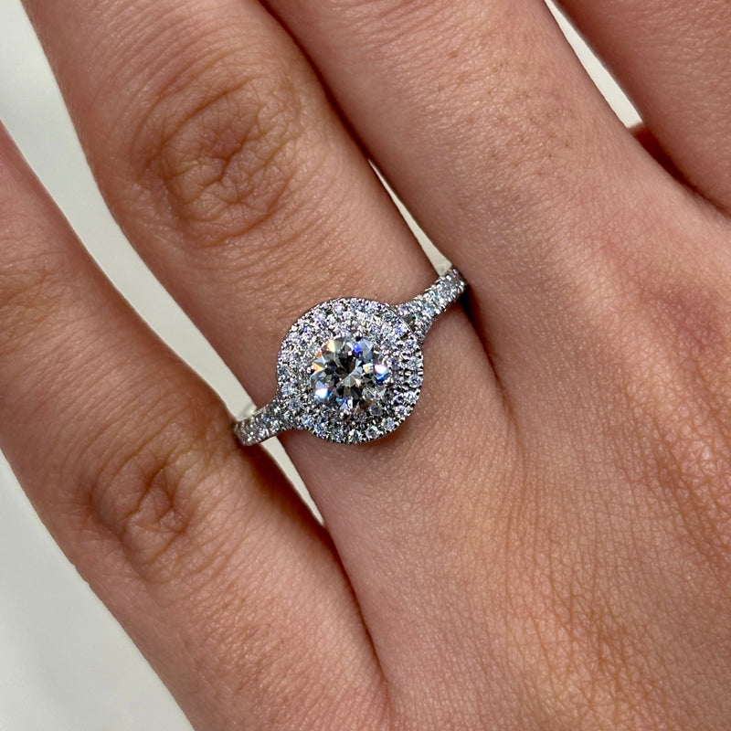 Round Cut Double Round Halo Ring