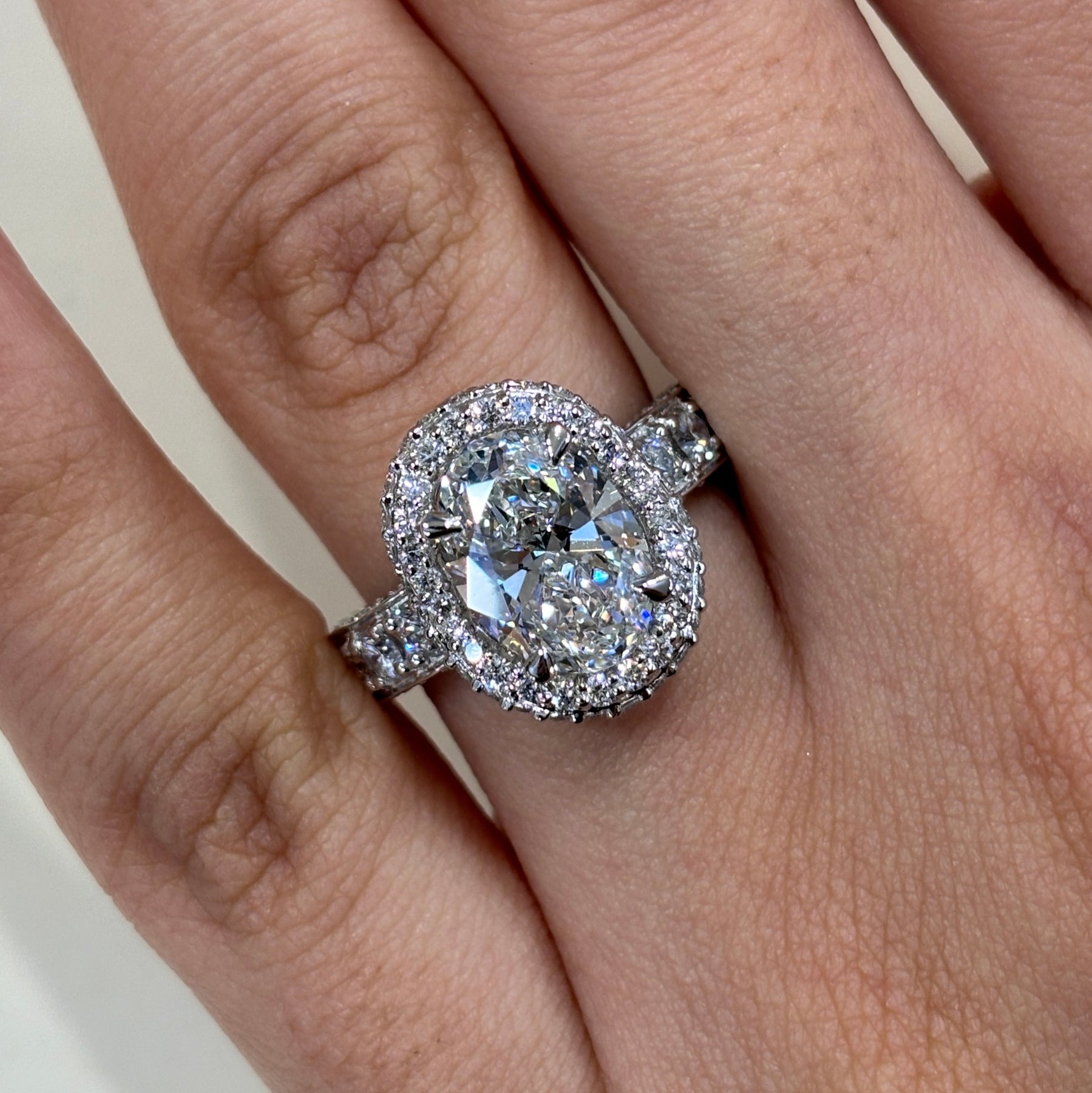 Labrine Engagement Rings Lab Grown Oval Brilliant Cut Cross Over Engagement Ring -1.50ct+ – Taj ...
