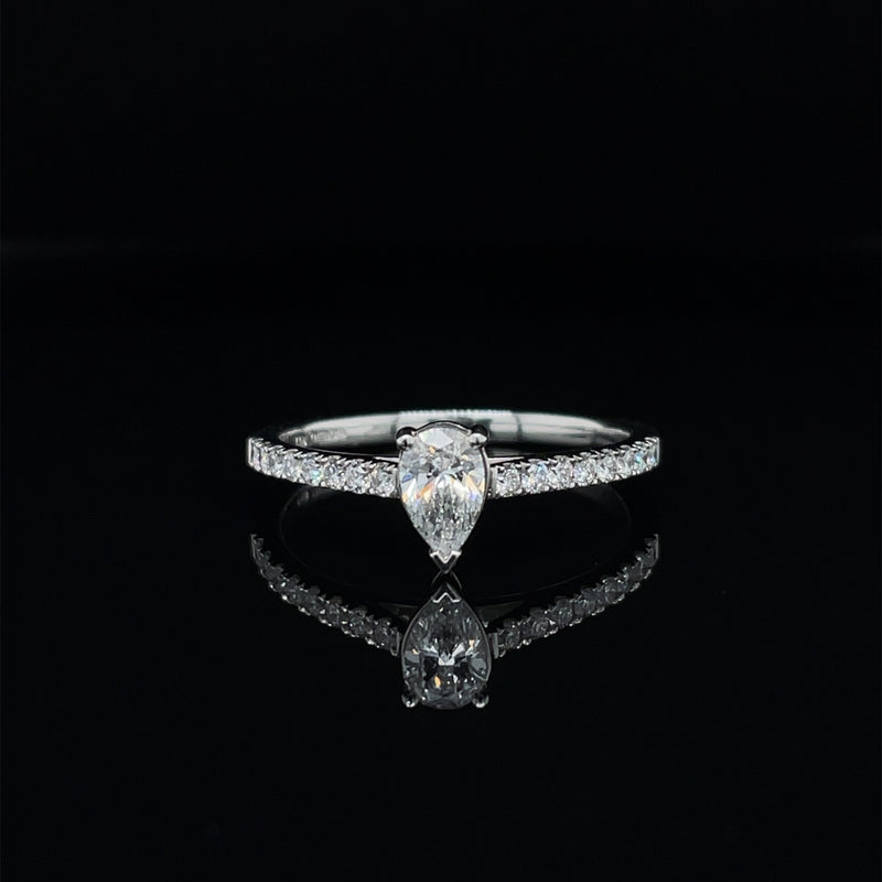Pear Cut Diamond Ring - GIA Certified
