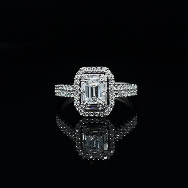 Emerald Shape Diamond Ring