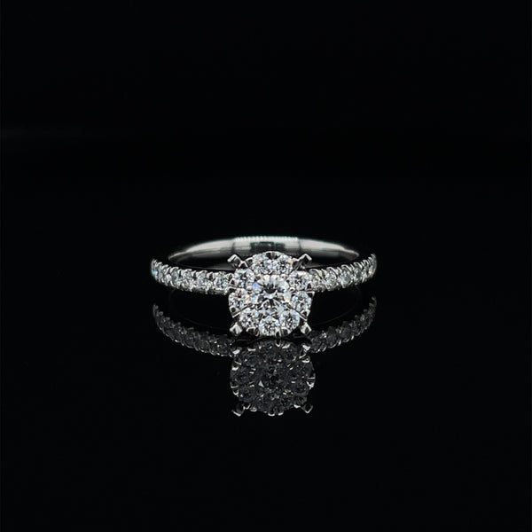 Round Shape Natural Diamond Ring