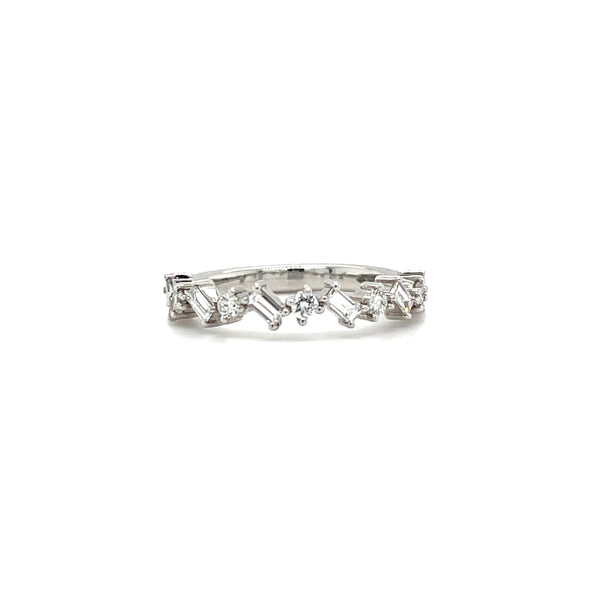 Baguette & Round Diamond Eternity Band
