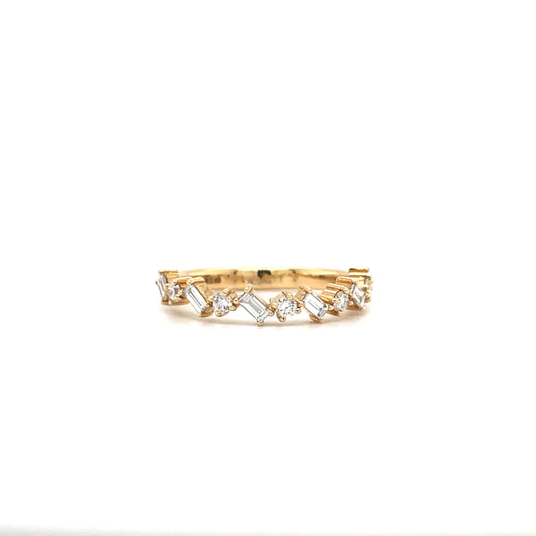 Baguette & Round Diamond Eternity Band