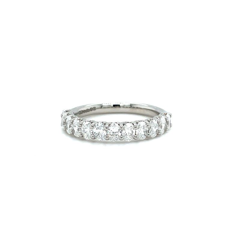 Oval Diamond Wedding Band