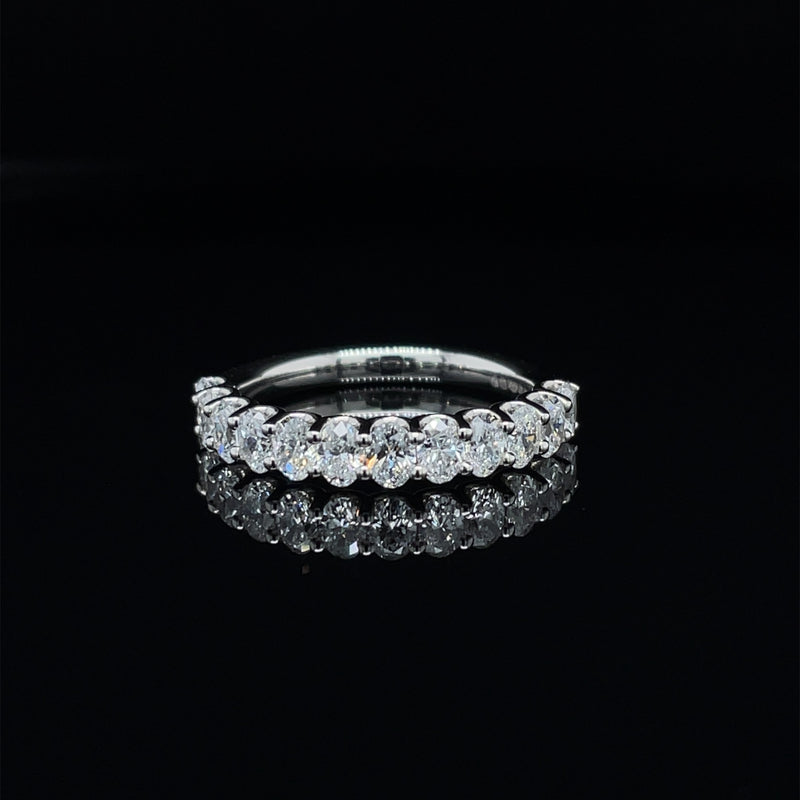 Oval Diamond Wedding Band