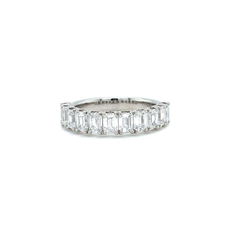 Emerald Diamond Wedding Band