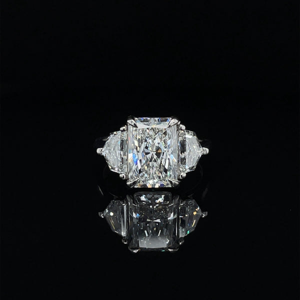 Lab Grown Radiant Cadillac Trilogy Engagement Ring -1.50ct+