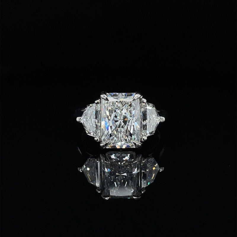 Lab Grown Radiant Cadillac Trilogy Engagement Ring -1.50ct+