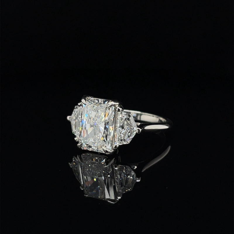 Lab Grown Radiant Cadillac Trilogy Engagement Ring -1.50ct+