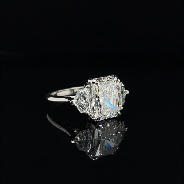 Lab Grown Radiant Cadillac Trilogy Engagement Ring -1.50ct+