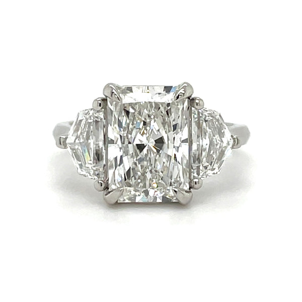 Lab Grown Radiant Cadillac Trilogy Engagement Ring -1.50ct+