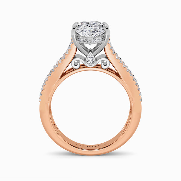 Marquise Brilliant Lab Diamond Engagement Ring with Princess, Baguette & Round Diamond Band (1.5CT+)