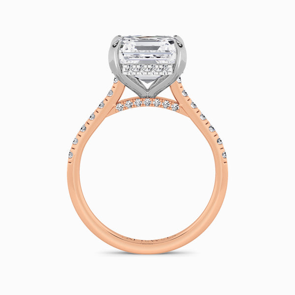 Asscher Cut Cathedral Lab Diamond Engagement Ring (1ct+)