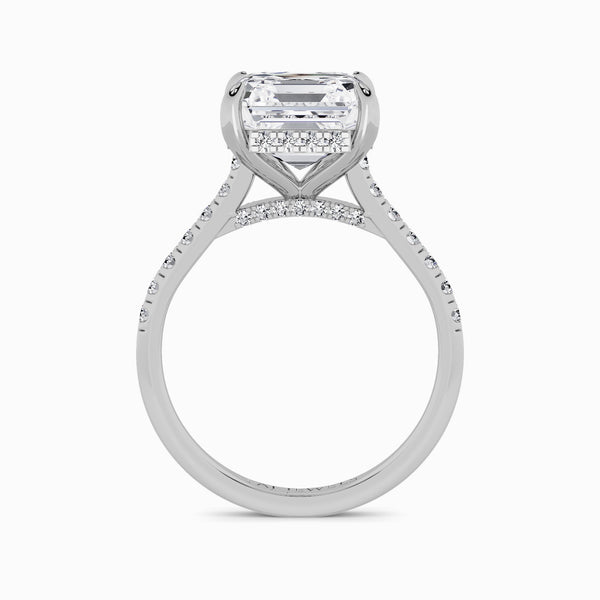 Asscher Cut Cathedral Lab Diamond Engagement Ring (1ct+)