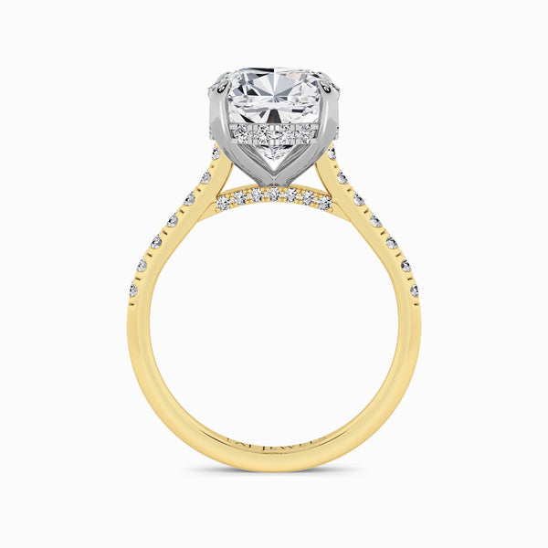 Cushion Cut Cathedral Lab Diamond Engagement Ring (1ct+)