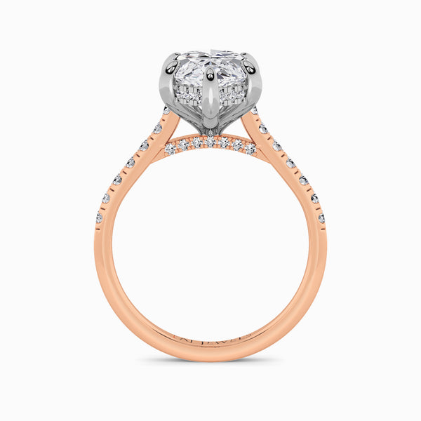 Marquise Brilliant Cut Cathedral Lab Diamond Engagement Ring (1ct+)