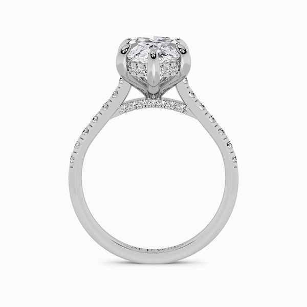 Marquise Brilliant Cut Cathedral Lab Diamond Engagement Ring (1ct+)