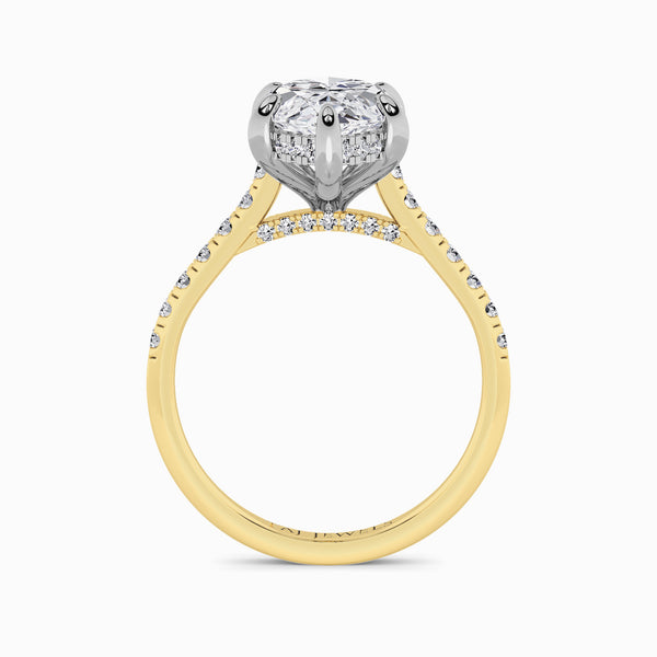 Marquise Brilliant Cut Cathedral Lab Diamond Engagement Ring (1ct+)