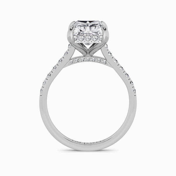 Radiant Cut Cathedral Lab Diamond Engagement Ring (1ct+)