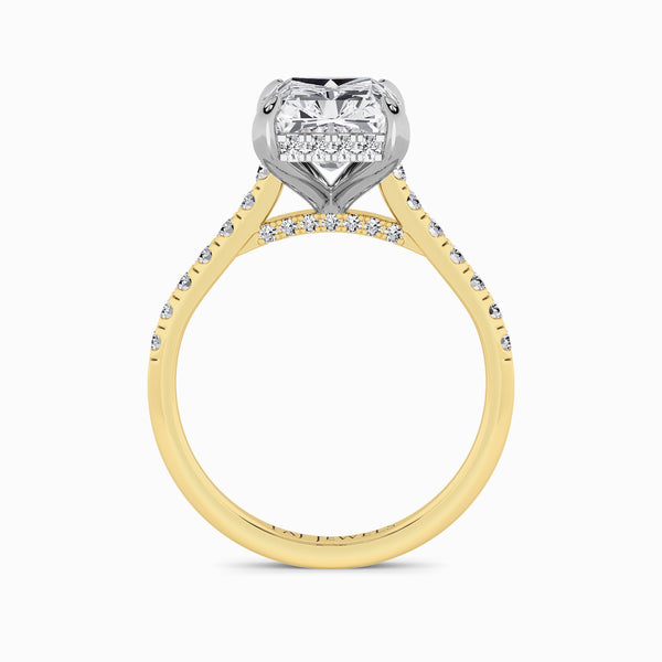 Radiant Cut Cathedral Lab Diamond Engagement Ring (1ct+)