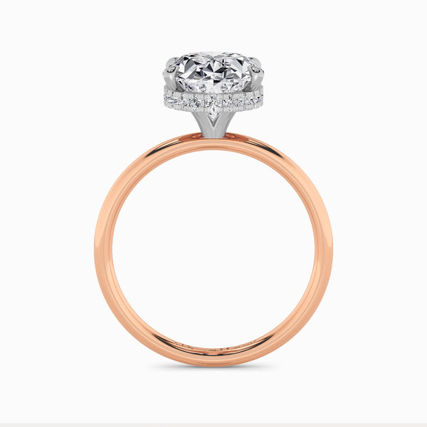 Marquise Brilliant Cut Solitaire Plain Band Lab Diamond Engagement Ring (Floating Head) (1ct+)