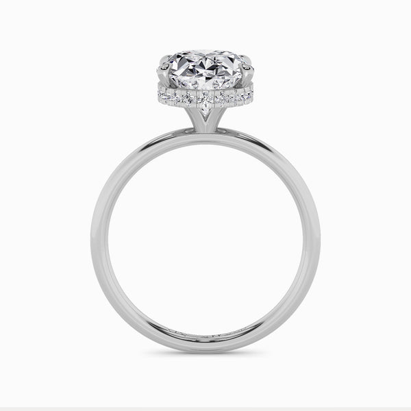 Marquise Brilliant Cut Solitaire Plain Band Lab Diamond Engagement Ring (Floating Head) (1ct+)