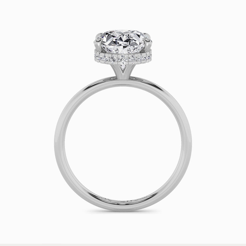 Marquise Brilliant Cut Solitaire Plain Band Lab Diamond Engagement Ring (Floating Head) (1ct+)