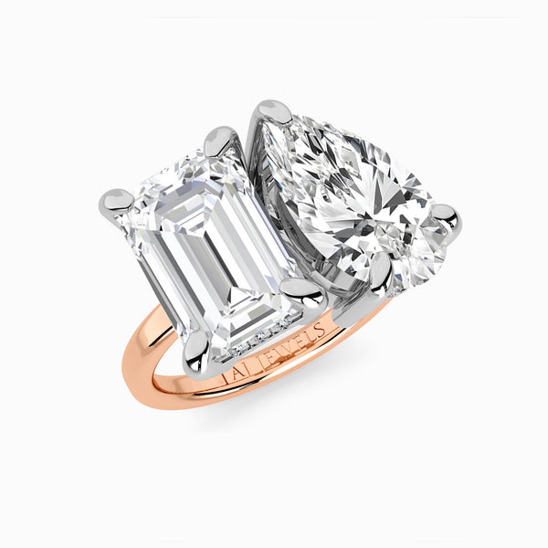 Toi Et Moi Lab Diamond Engagement Ring (2ct+ total weight)