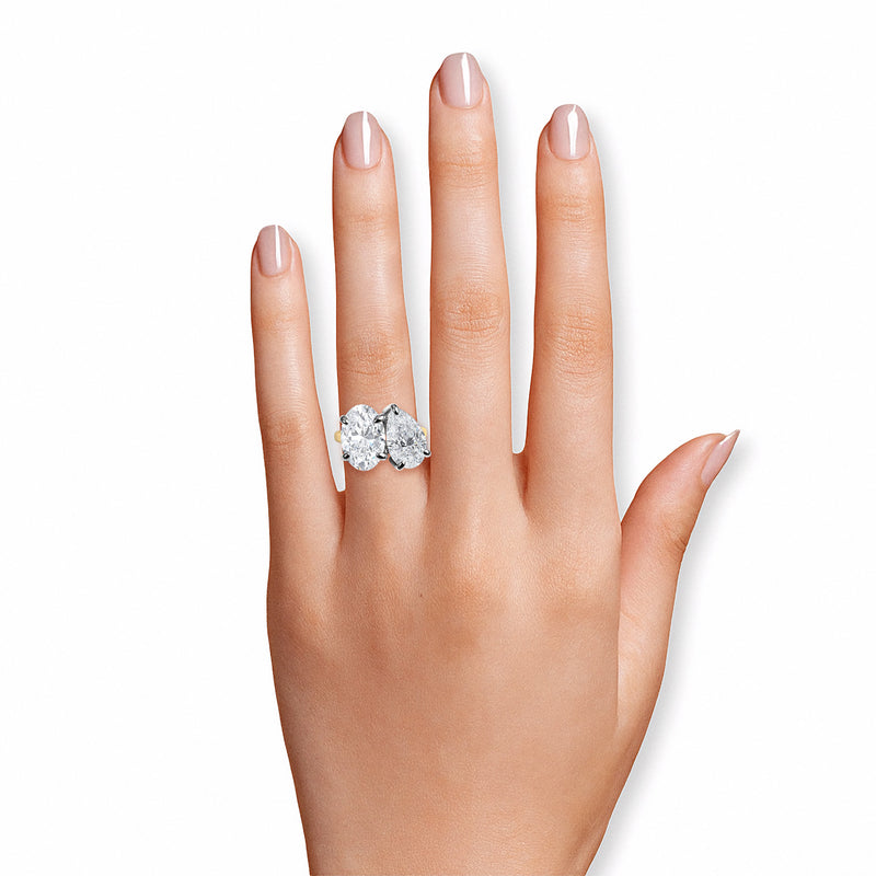Toi Et Moi Lab Diamond Engagement Ring (2ct+ total weight)