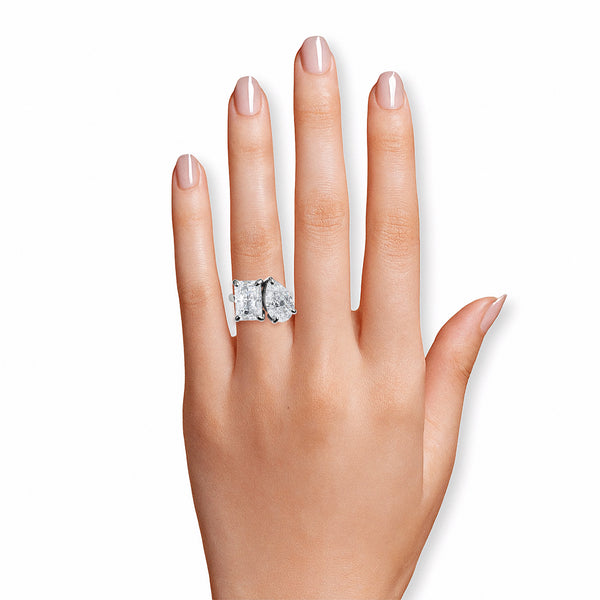Toi Et Moi Lab Diamond Engagement Ring (2ct+ total weight)