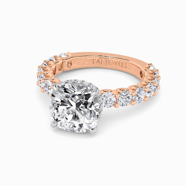 Cushion Brilliant Lab Diamond Engagement Ring (1.50CT+)