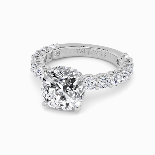 Cushion Brilliant Lab Diamond Engagement Ring (1.50CT+)