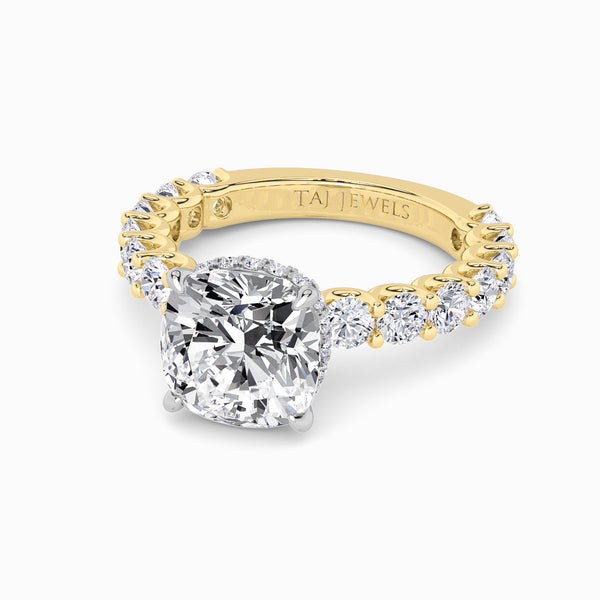 Cushion Brilliant Lab Diamond Engagement Ring (1.50CT+)