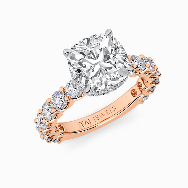 Cushion Brilliant Lab Diamond Engagement Ring (1.50CT+)