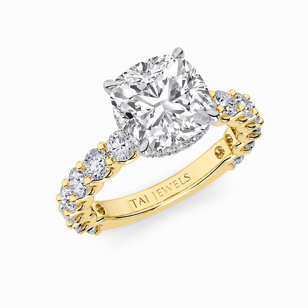Cushion Brilliant Lab Diamond Engagement Ring (1.50CT+)