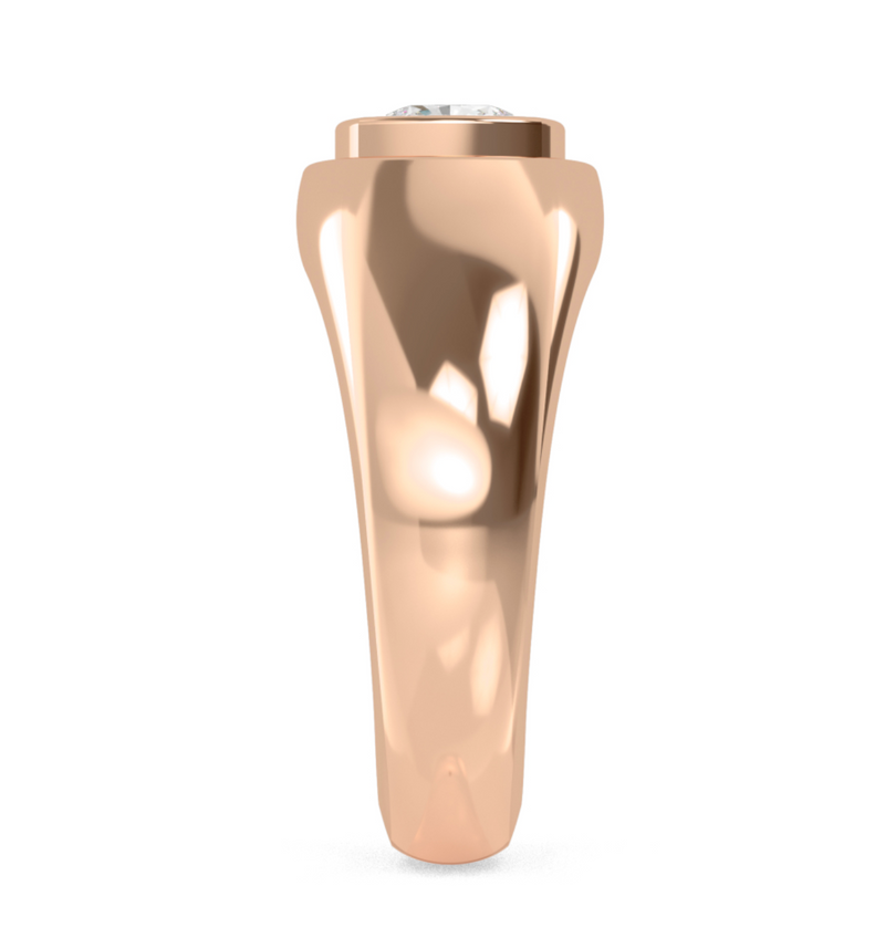 Lab Grown Bezel Set Cushion Cut Diamond Wedding Ring