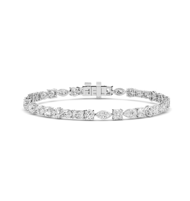 Multi Shape Lab Grown Diamond Tennis Bracelet