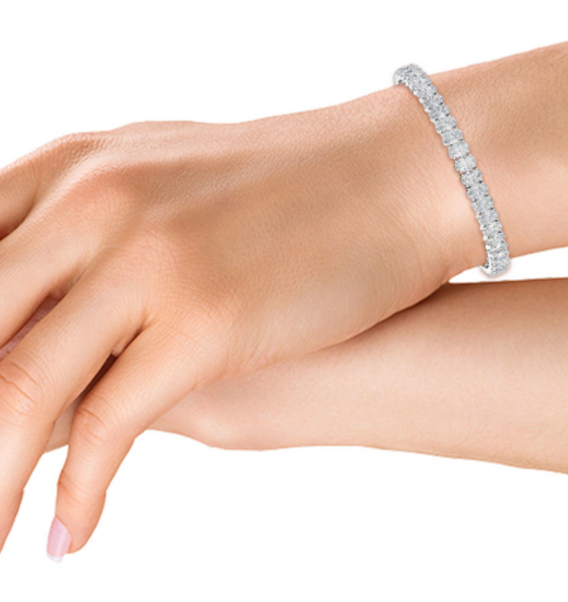 Oval Cut Lab Grown Diamond Tennis Bracelet