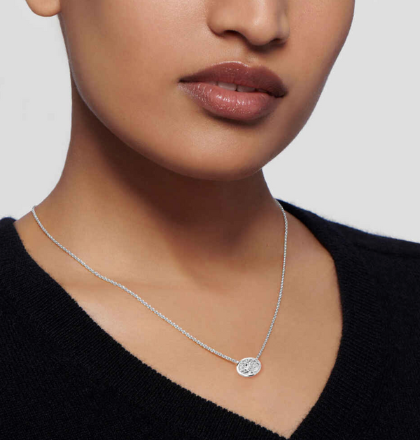 Oval Bezel Set Lab Diamond Solitaire Pendant