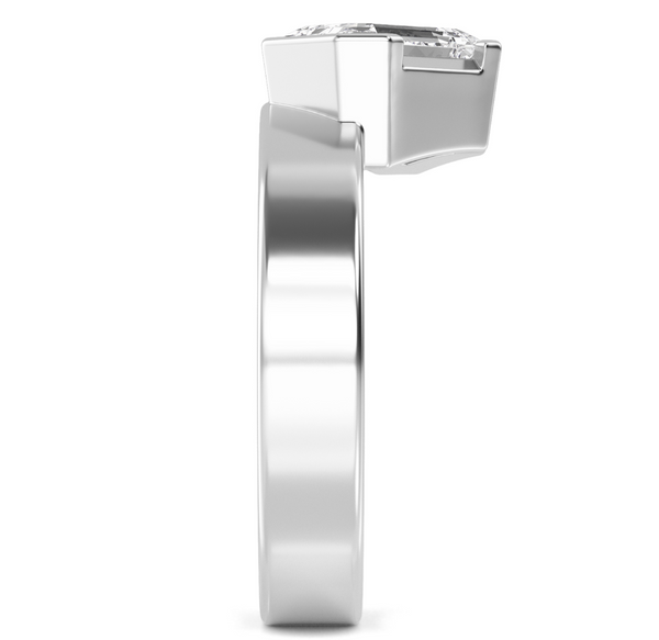 Emerald Cut Bold Gold Lab Diamond Engagement Ring (1ct+)