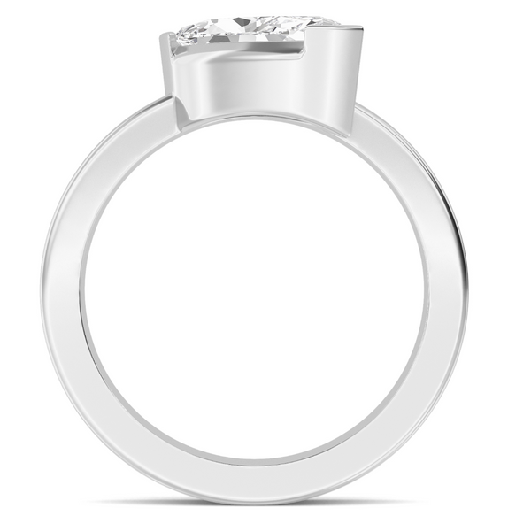 Marquise Cut Bold Gold Lab Diamond Engagement Ring (1ct+)